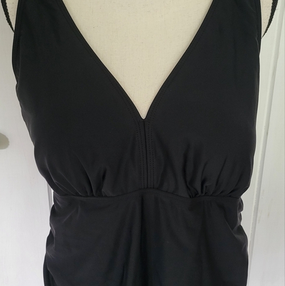 Daci Plus Size V Neck Tankini with Skirt Two Piece Bathing Suit Size 20W - Picture 5 of 16